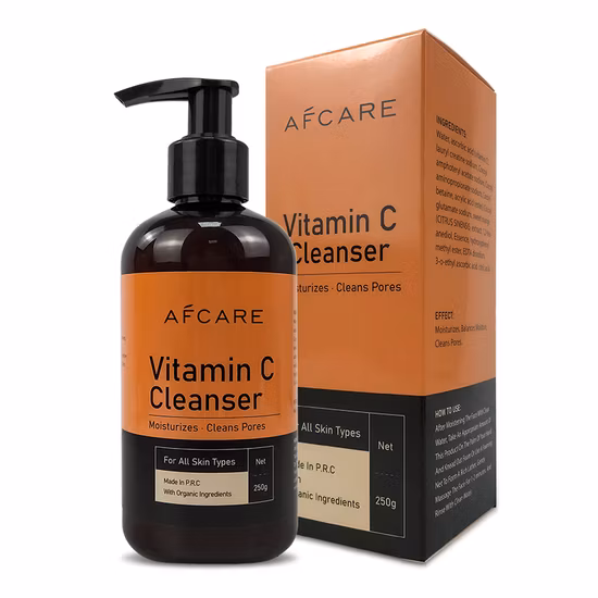Ingrédients naturels Vitamine C nettoyant et nettoyant hydratant pour le visage
