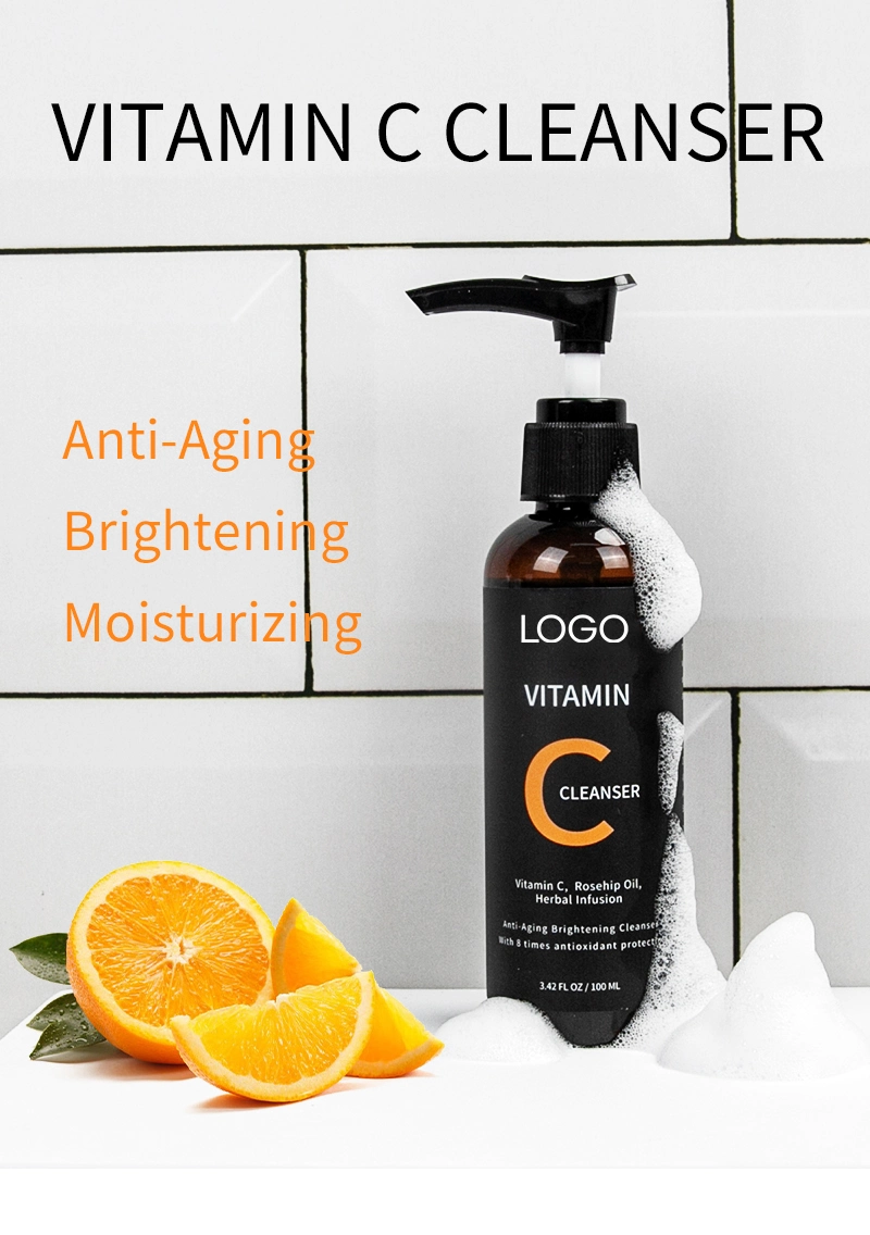 Skin Face Wash Private Label Natural Foaming Men Vitamin C Facial Cleanser