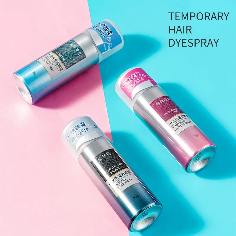Spray de couleur de cheveux jetable professionnel Soin coiffant de couleur naturelle