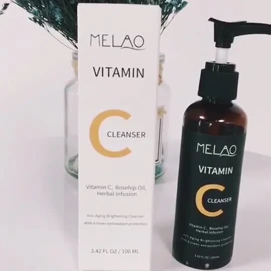 Nettoyant pour le visage à la vitamine C pour hommes sous étiquette privée de lavage du visage de la peau